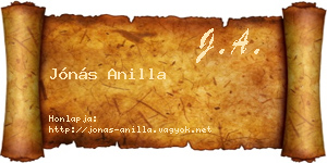 Jónás Anilla névjegykártya